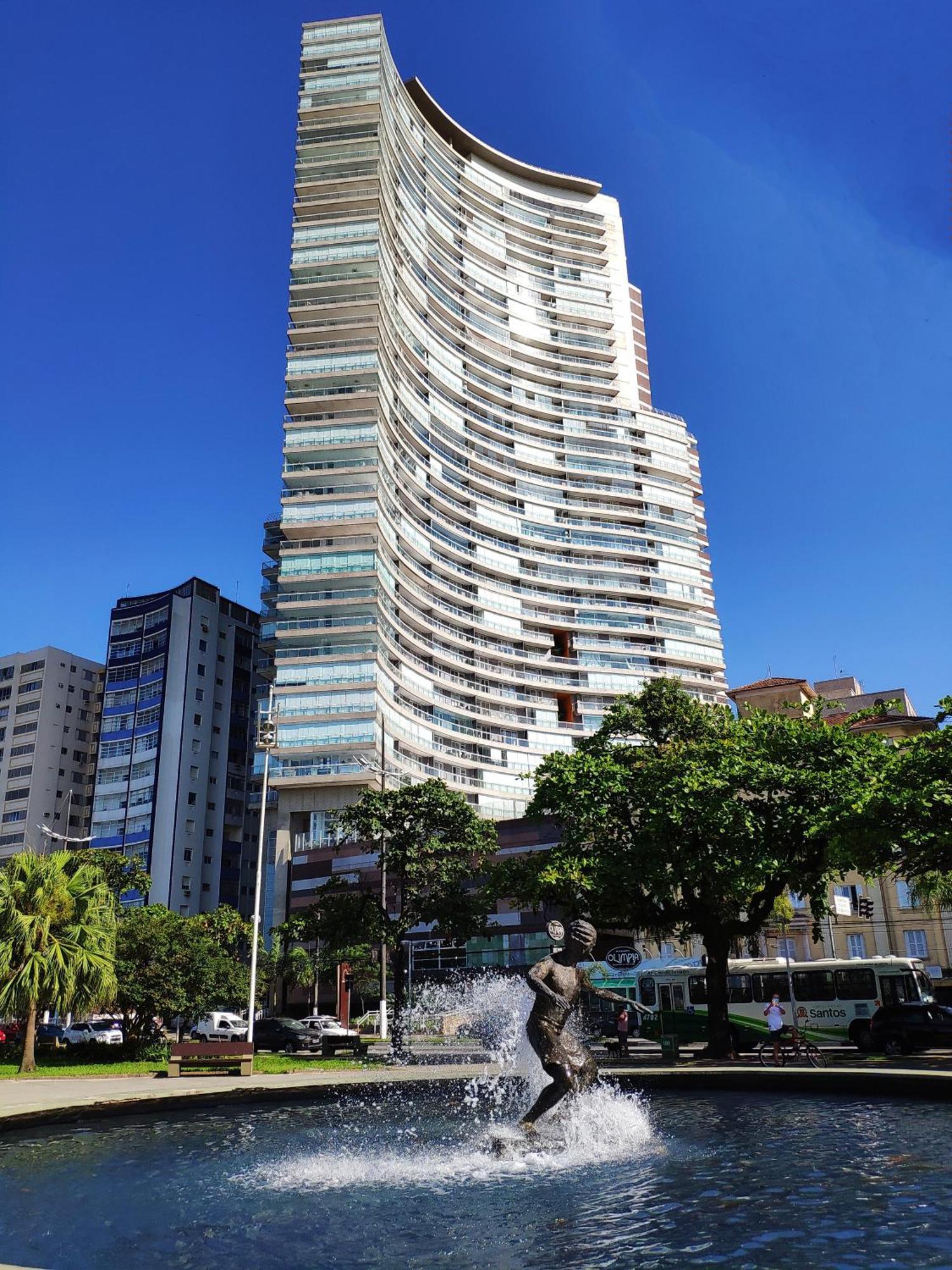 Book Santos - Condominio Unlimited - Apartamento Com Vista Mar E Apartamento Com Vista Piscina Kültér fotó